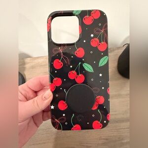 Velvet Caviar iPhone 14 pro max case with pop socket